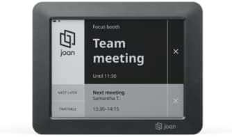 Joan 6 Wireless Meeting Room Scheduler: 6 Inch Tablet E Ink Carta Electronic Paper Screen (Black)